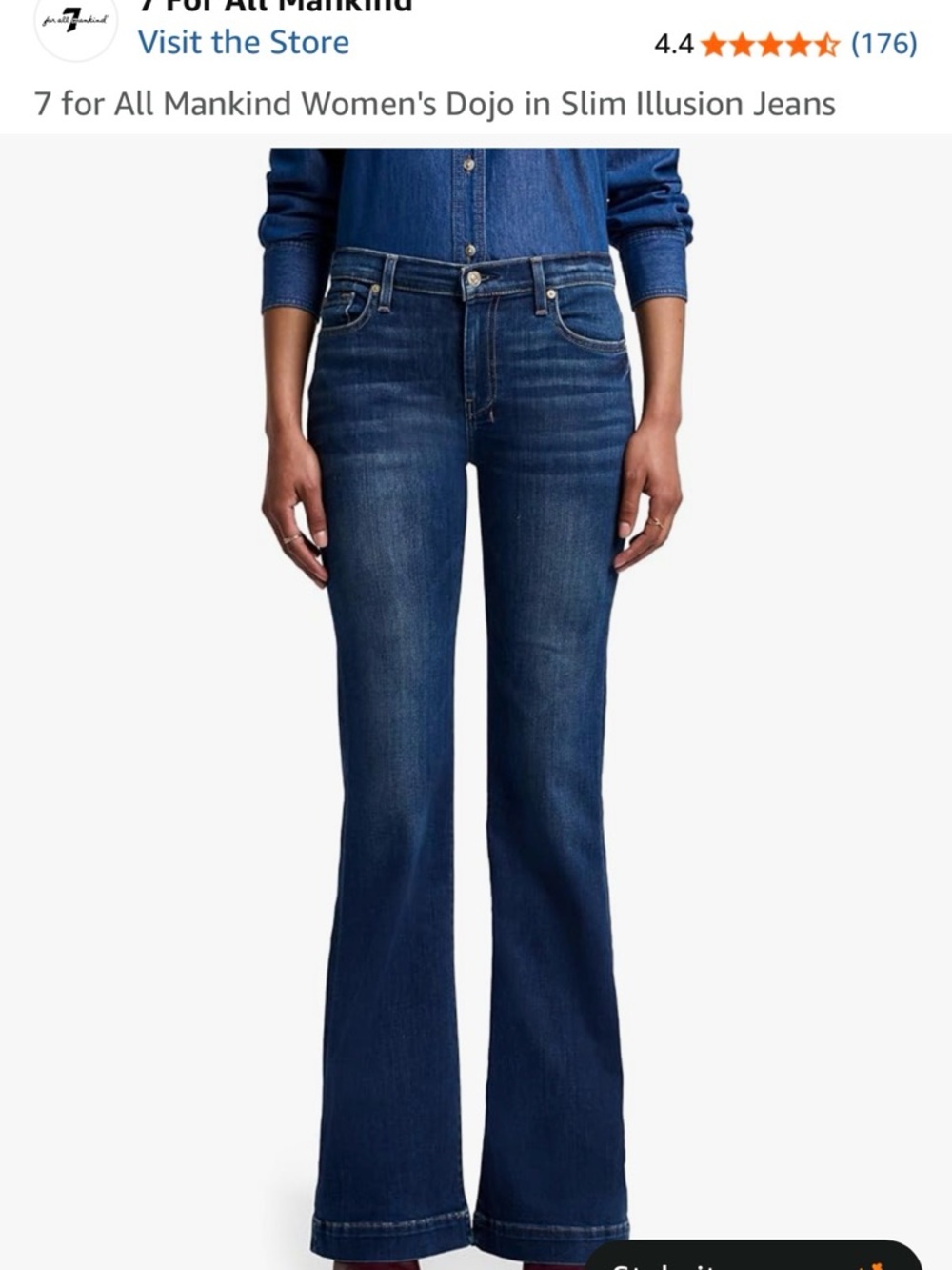 7 For All Mankind Women's Flare Jeans - Dark Blue Wash